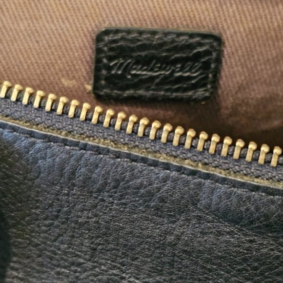 Madewell small Transport tote Black pebbled Leather & brass hardware Minimalist - Picture 6 of 7